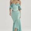 Lila Jade maxi-rok met ruches