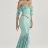 Lila Jade maxi-rok met ruches