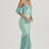 Lila Jade maxi-rok met ruches