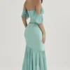 Lila Jade maxi-rok met ruches