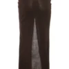 Lilas Espresso gebreid rokk midirok