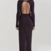Lilas Espresso gebreid rokk midirok