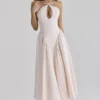 Lilli Blush Peek-a-Boo Keyhole katoenen midi-jurk