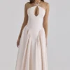 Lilli Blush Peek-a-Boo Keyhole katoenen midi-jurk