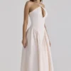 Lilli Blush Peek-a-Boo Keyhole katoenen midi-jurk