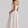 Lilli Blush Peek-a-Boo Keyhole katoenen midi-jurk