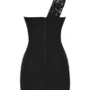 Lily zwarte kanten mini-jurk