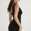 Lily zwarte kanten mini-jurk