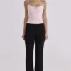 Lini roze mesh korsetten top