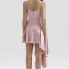 Lola Roze Jacquard Gedrapeerde Mini-jurk