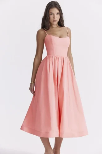 Lolita Apricot korsetten-zomerjurk