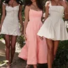 Lolita Apricot korsetten-zomerjurk