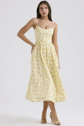 Lolita Buttercup vintage katoenen korsetjurk met bloemenprint voor zomerjurken
