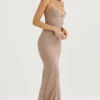 Loren Latte korset maxi-jurk