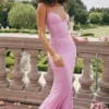 Loren roze maxi-jurk