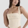 Lottie Gingerbread Gingham Korsett