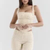 Lottie Gingerbread Gingham Korsett