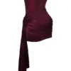 Loubella Mulberry strapless korsetten-jurk
