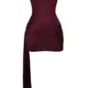 Loubella Mulberry strapless korsetten-jurk