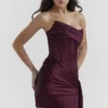 Loubella Mulberry strapless korsetten-jurk