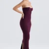 Lucia Grape strapless korset maxi-jurk