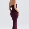Lucia Grape strapless korset maxi-jurk