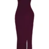 Lucia Grape strapless korset maxi-jurk