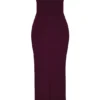 Lucia Grape strapless korset maxi-jurk