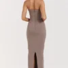 Lucia Taupe strapless korset maxi-jurk