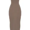 Lucia Taupe strapless korset maxi-jurk