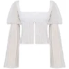 Lucie witte geplooide top