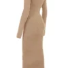 Lucille Camel Fuzzy Maxi-jurk