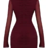 Lucinda Mulberry mini-jurk met uitsnijdingen
