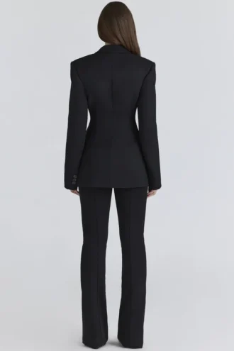 Luella Zwart Crêpe Jassen Blazer