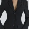 Luella Zwart Crêpe Jassen Blazer
