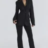 Luella Zwart Crêpe Jassen Blazer