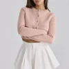 Lumi witte katoenen flared minishort