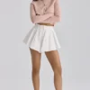 Lumi witte katoenen flared minishort