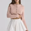 Lumi witte katoenen flared minishort