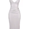 Madeleine Violet Ice vinyl midi-jurk
