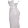 Madeleine Violet Ice vinyl midi-jurk