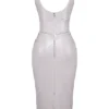 Madeleine Violet Ice vinyl midi-jurk