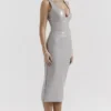 Madeleine Violet Ice vinyl midi-jurk