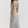 Madeleine Violet Ice vinyl midi-jurk