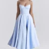 Mademoiselle Cinderella blauwe tule midi-jurk