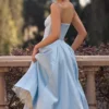 Mademoiselle Cinderella blauwe tule midi-jurk
