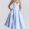 Mademoiselle Cinderella blauwe tule midi-jurk