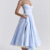 Mademoiselle Cinderella blauwe tule midi-jurk