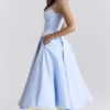 Mademoiselle Cinderella blauwe tule midi-jurk