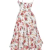 Mademoiselle midi-jurk van tule met Italiaanse rozenprint